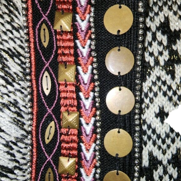 Soft Surroundings Embellished Open Drape Cardigan Knit Sweater - Picture 3 of 6